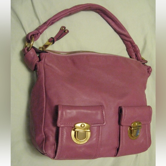 Marc Jacobs Collection 'Blake' Mauve Pink & Gold Hardware Multi-Pocket Hobo Bag